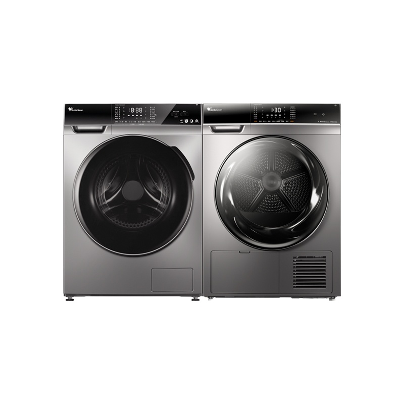 [洗烘套餐/套装]小天鹅滚筒洗衣机+热泵烘干机TG100VT616WIADY+TH100NH06WY浣彩智能家电 热泵