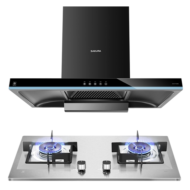 樱花(SAKURA)烟灶套餐 欧式顶吸抽油烟机18立方燃气灶具厨电套装T102M+ADG05