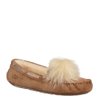 [直营]UGG(UGG) DAKOTA POM POM女士皮毛一体毛球单鞋1019015