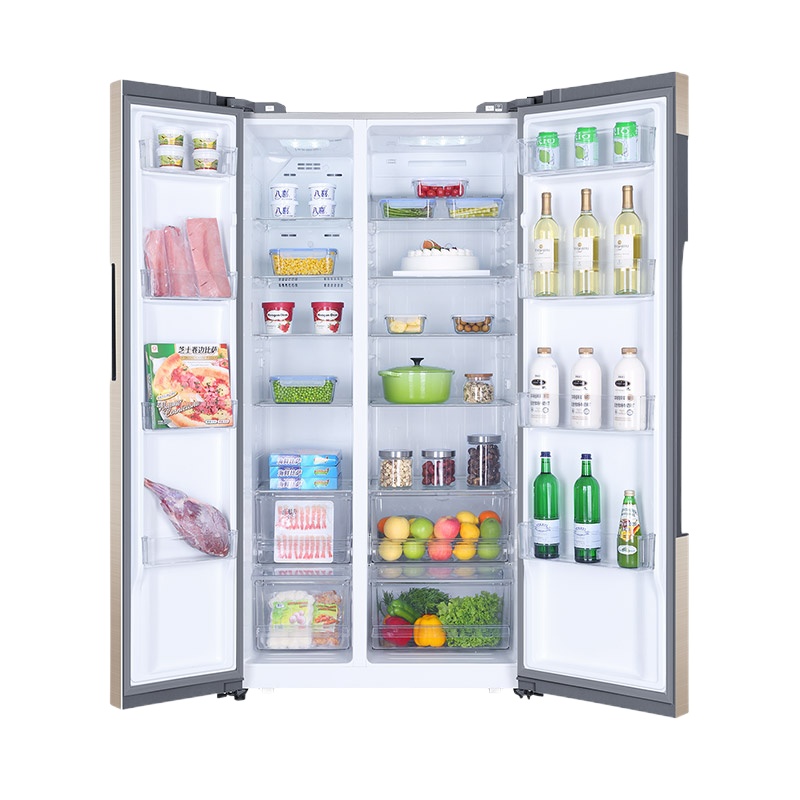 海尔(Haier)642升双开门变频电冰箱对开门 智能家用 风冷无霜香槟金BCD-642WDVMU1