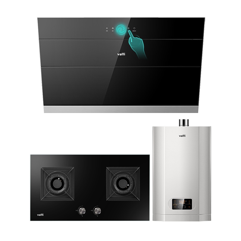 华帝(vatti)20m³吸力厨电套装侧吸天然气烟灶套餐燃气热水器三件套抽油烟机燃气灶具i11127+52B+61-13