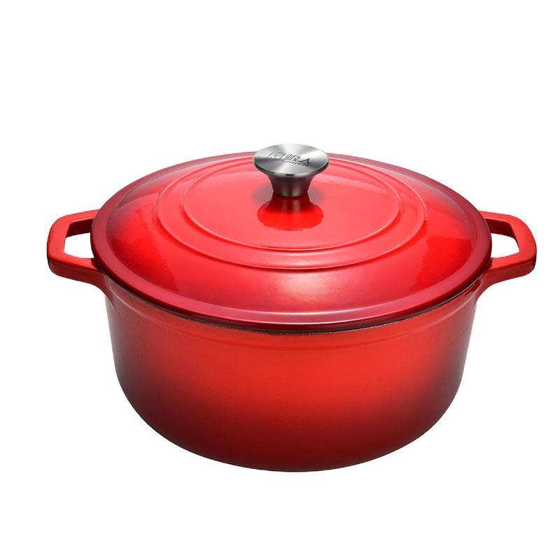南极人珐琅铸铁锅26cm樱桃红NJR-FL003