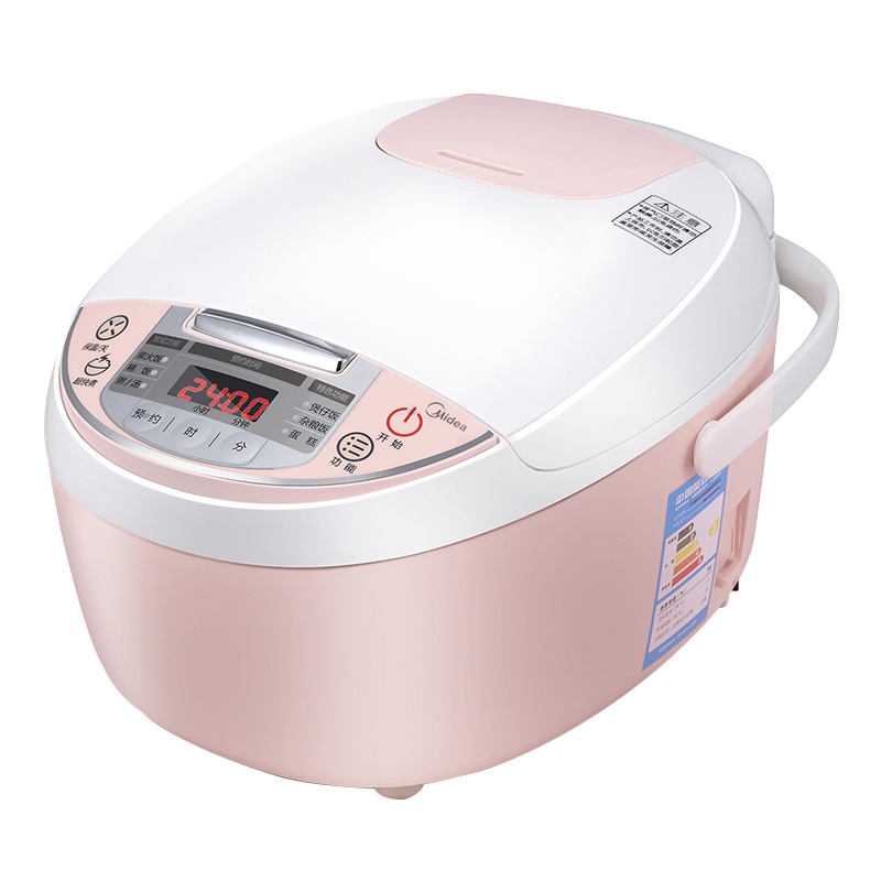 美的（Midea）WFS3018Q 美的电饭煲3L 智能迷你家用电饭锅底盘加热 3-4人 黄晶蜂窝内胆 粉色多功电饭锅