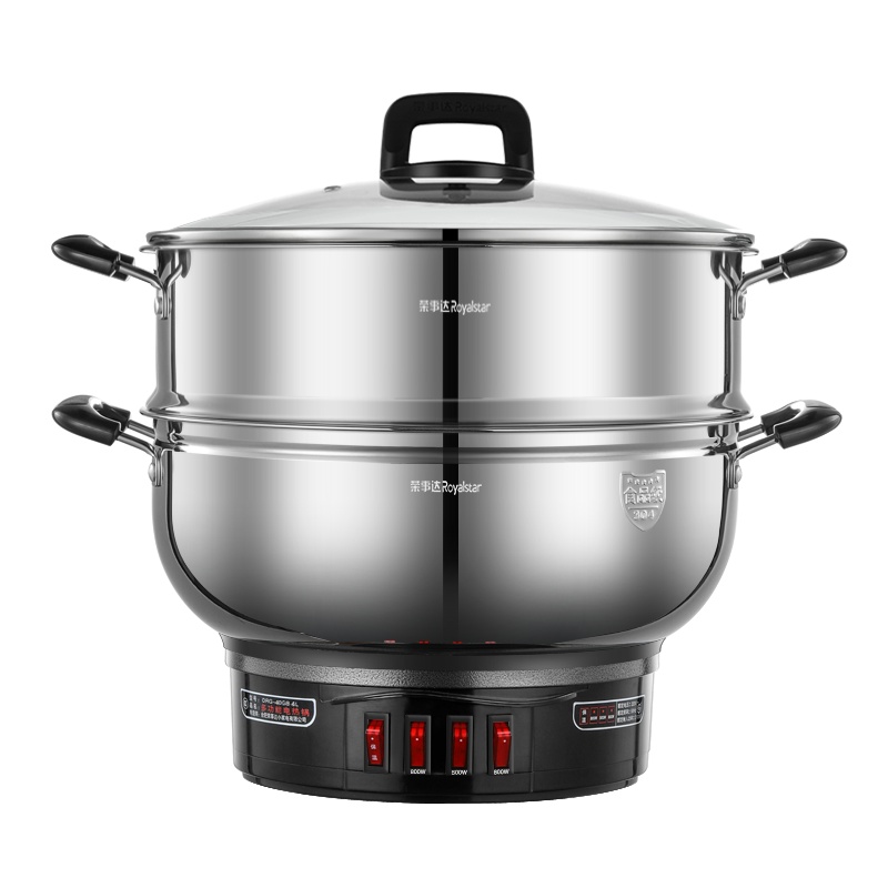 荣事达(Royalstar)电蒸锅电热锅电煮锅电炒锅多用途锅双层大容量DRG-40GB