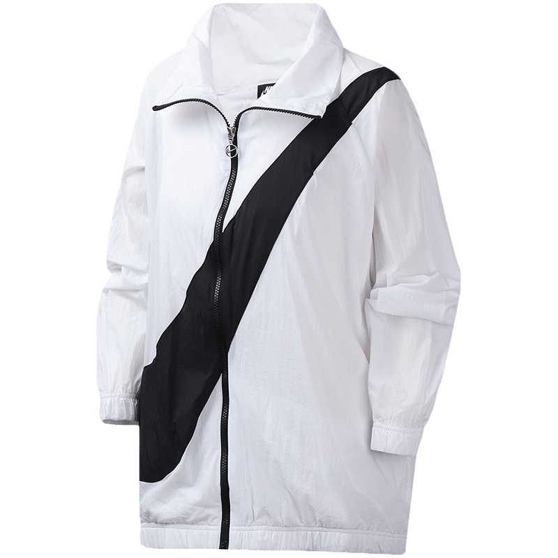 NIKE耐克女装夹克2019新款撞色时尚机织拉链立领休闲运动服BV3686