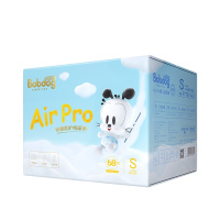 巴布豆Air Pro纸尿裤S68片箱装 男女宝宝通用尿不湿 S34片*2包