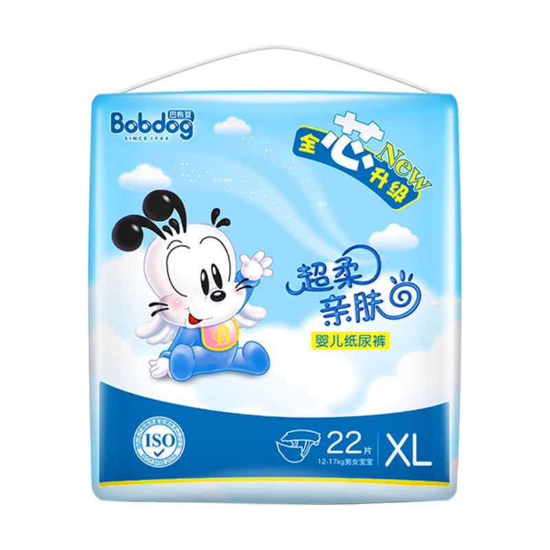 巴布豆超柔亲肤款婴儿纸尿裤XL号22片