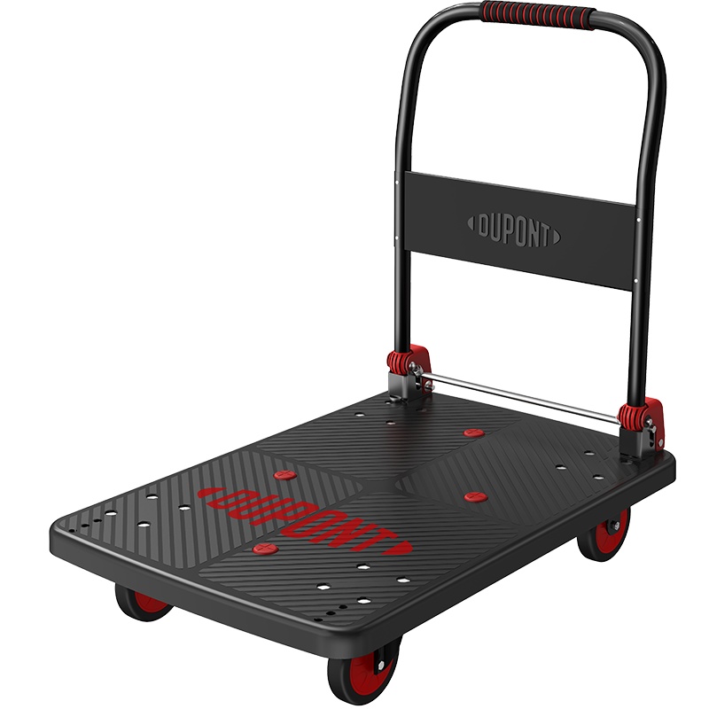 DuPont杜邦世界500强折叠小推车手推车手拉车平板车拉杆行李车便携拖车拉货搬运乌龟车购物车家居绿色小推车承重300斤