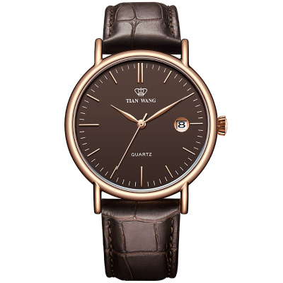 天王表手表 潮流情侣腕表石英表男士防水休闲手表女士时尚简约小表盘