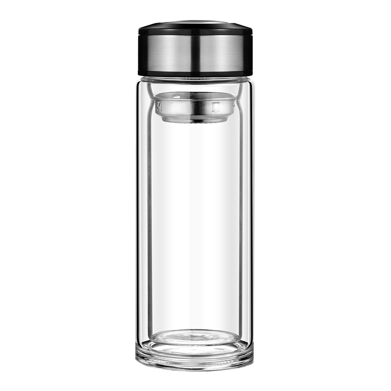 礼促优选格调双层玻璃杯LC-B003