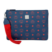 MCM 女士深蓝logo款人造革小号手拿包信封包 MXZ9AVI44VS001