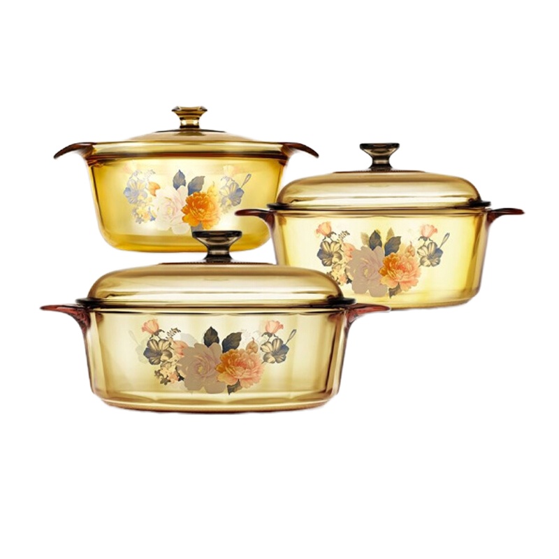 康宁晶彩透明锅(富贵吉祥花卉系列) VS-22-FLR+Glass Steamer 单位:个
