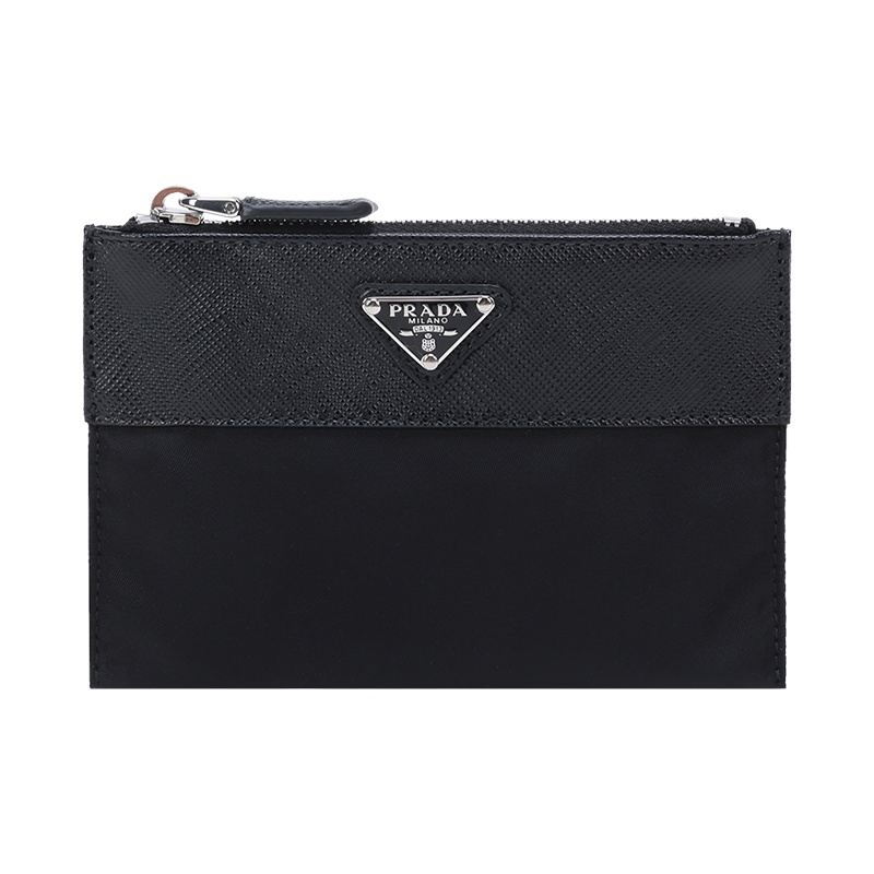 PRADA 普拉达 男士 Re-Nylon尼龙/皮革零钱包2MB031 2DMH