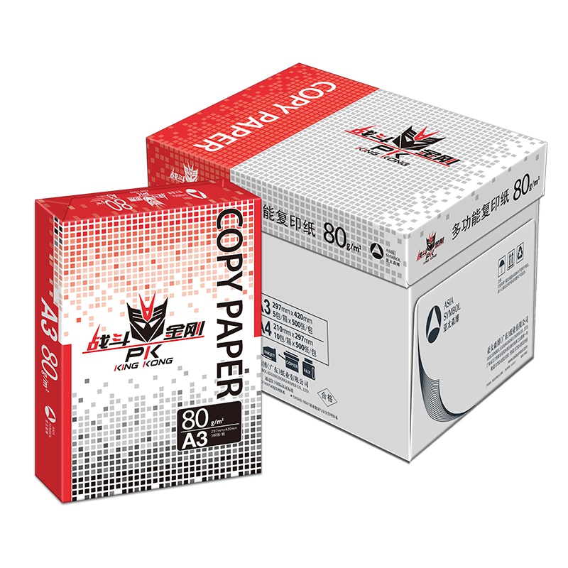 战斗金刚复印纸 A3 80g 5包/箱 500张/包