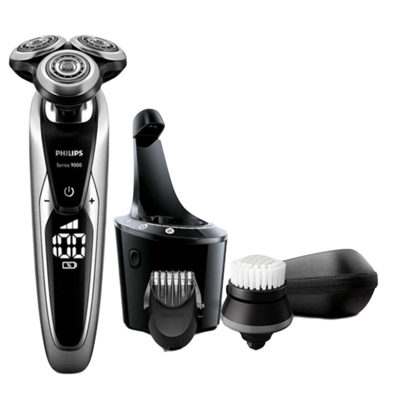 飞利浦(PHILIPS )S9731/31 电动剃须刀 智能清洁系统,卡入式胡须造型器,3种模式,3位数电池电量指示灯