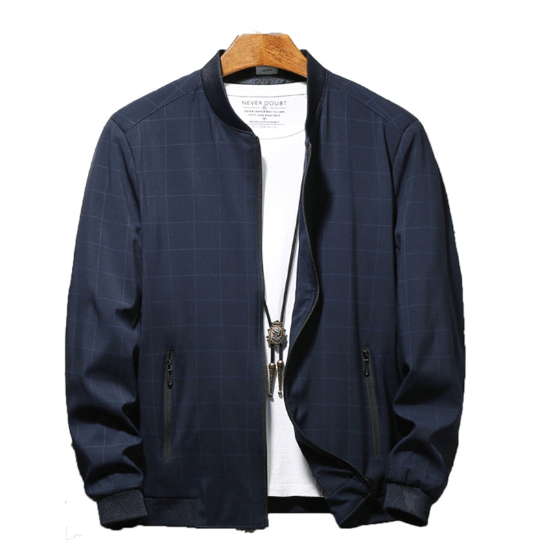 北极绒男士夹克2019秋季新款男士商务休闲立领爸爸装上衣夹克外套