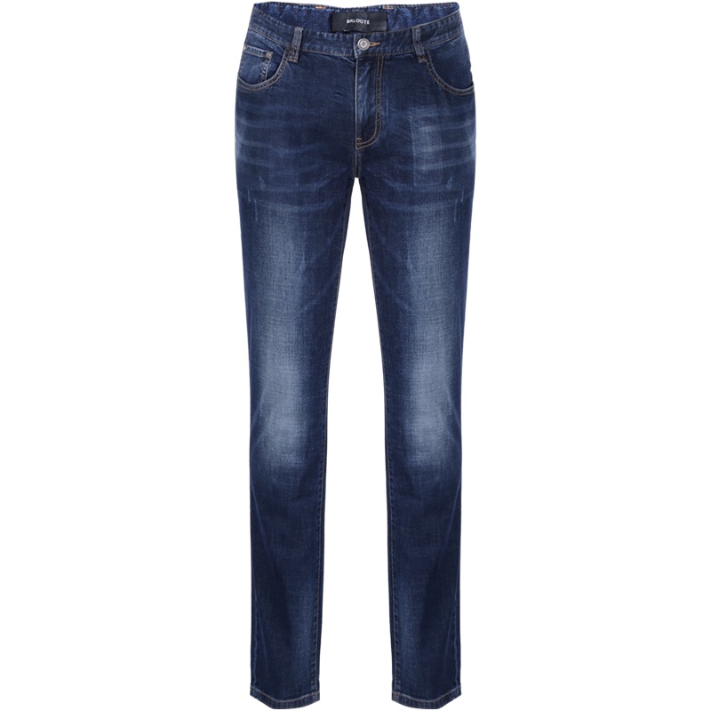 Brloote/巴鲁特 牛仔裤男棉弹商务休闲裤男士四季款修身长裤2019春夏装 牛仔蓝