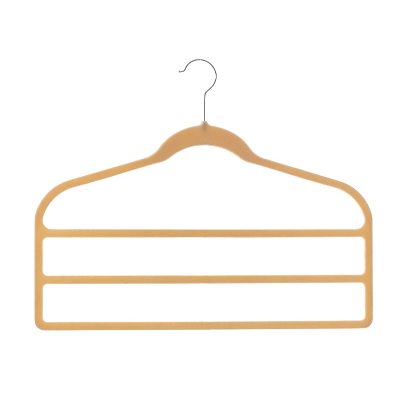 太力多层裤架无痕家用植绒衣架挂裤子专用裤夹多功能整理收纳神器-9个装