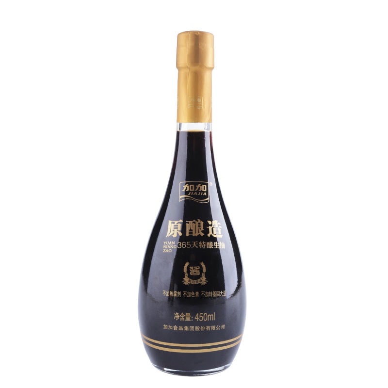 加加原酿造特级酱油450ml 凉拌炒菜蘸食特级生抽 头道原汁酱油