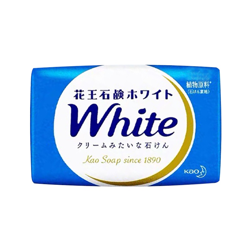 日本花王进口香皂 white天然奶植物沐浴香皂 洁面皂沐浴皂肥皂130g