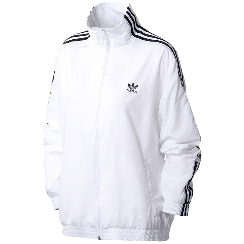adidas阿迪达斯三叶草女装运动服立领休闲夹克外套FM2613