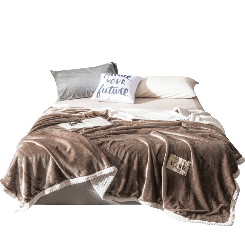 北极绒(Bejirog)家纺 加厚双层贝贝绒毯子午睡法兰绒床单双人冬季珊瑚绒毛毯被子