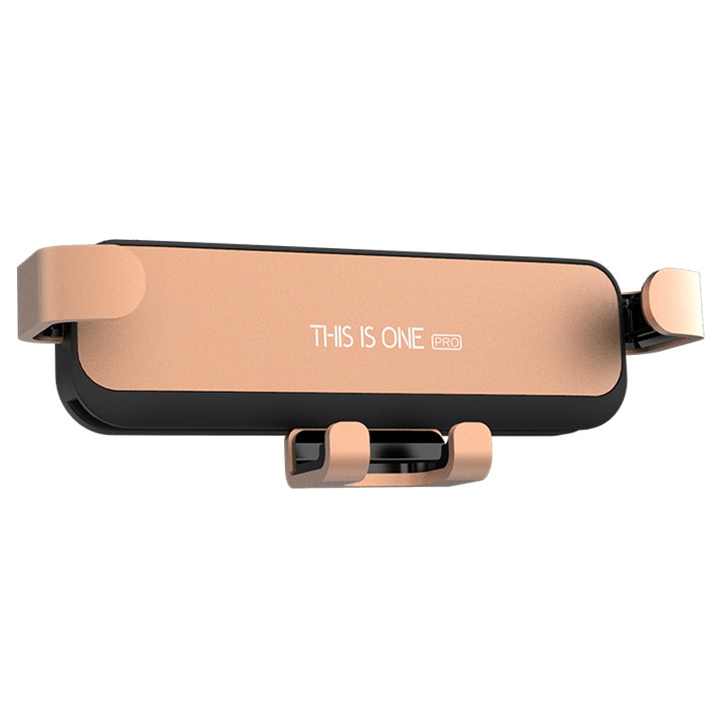 COY车载手机支架汽车导航支架出风口卡扣式重力通用支架华为小米苹果 一条Pro重力隐形伸缩车载支架(耀目金)