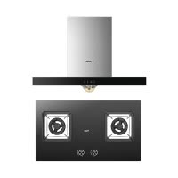老板名气(MQ)烟灶套装6515A+B506A(天然气)欧式大吸力油烟机 4.8KW强火燃气灶 家用烟灶套装