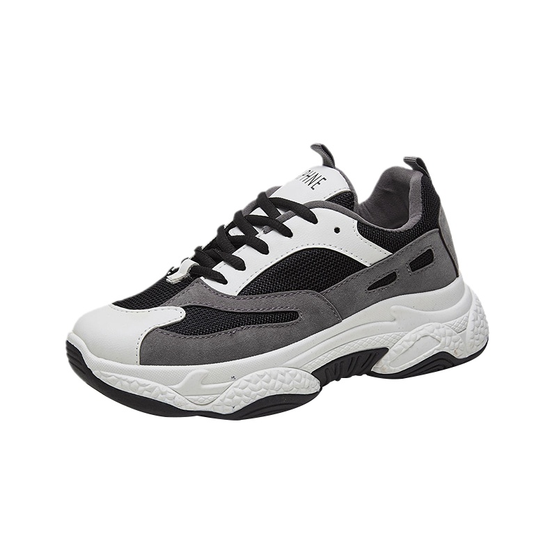 达芙妮真皮秋ins运动潮鞋新款小虎牙老爹鞋厚底休闲鞋