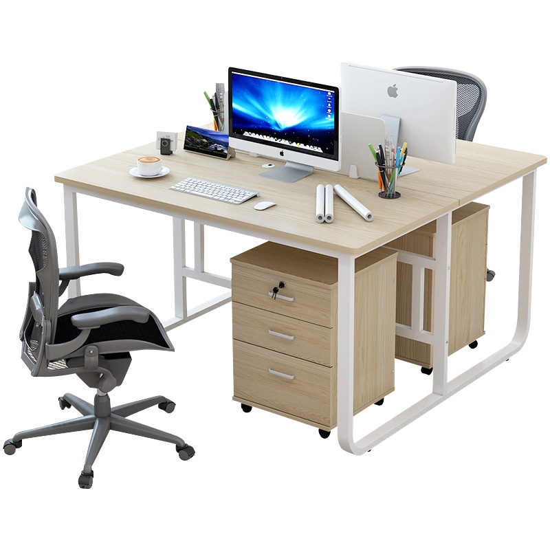 DXBG职员四人位办公桌简约现代双人电脑桌椅组合员工面对面工作桌子[工厂现做 7天内发货]