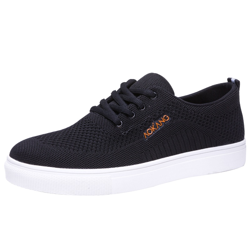奥康(AOKANG)男鞋透气网布板鞋潮流休闲鞋子系带防滑网鞋休闲鞋