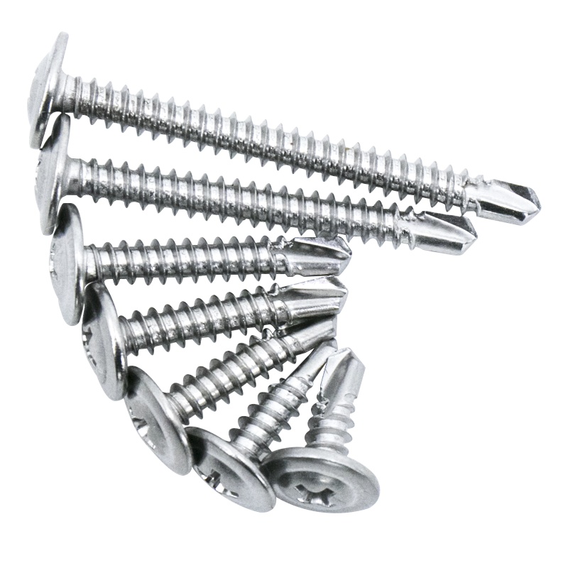 海斯迪克 HK-21 410不锈钢 十字槽华威头自攻自钻螺钉 自攻钻尾华司螺丝