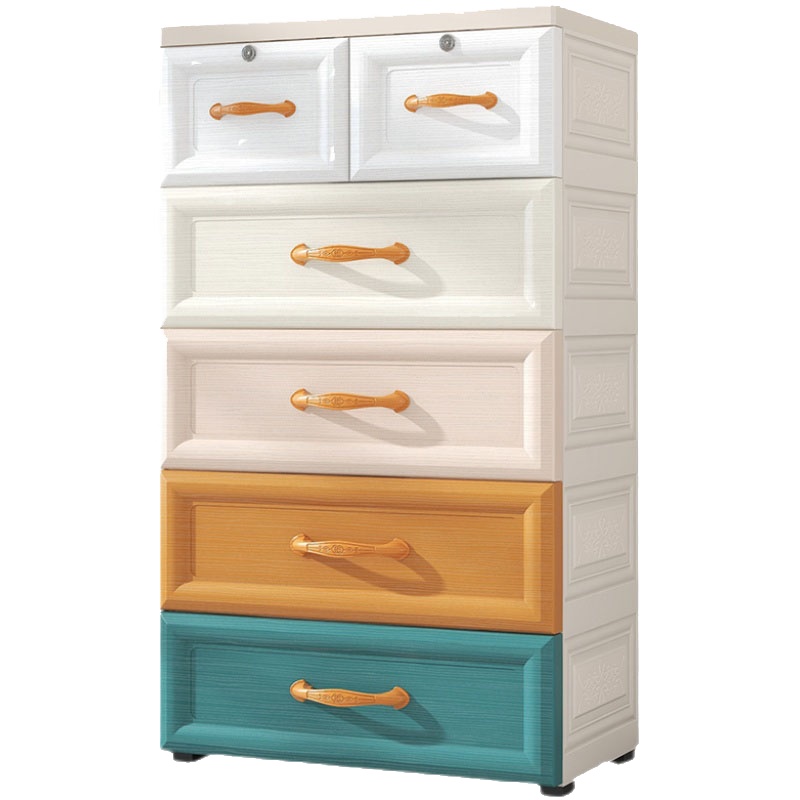 家优梦 床头柜置物架简约现代北欧风迷你小型卧室轻奢床边柜塑料储物柜子