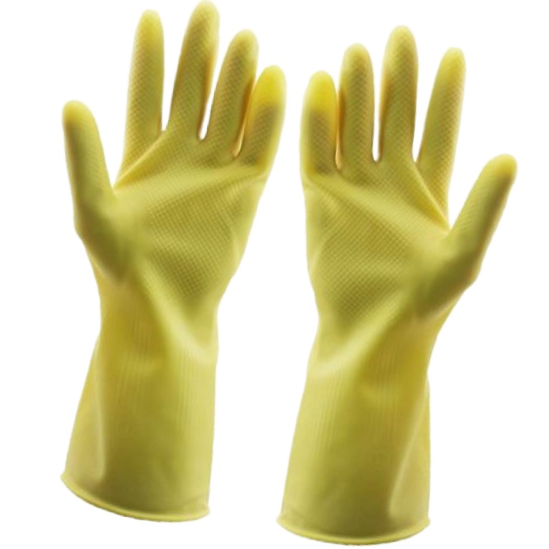 牛牌 加厚橡胶手套 黄色 10付/组
