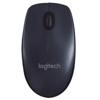 罗技 M90 鼠标 有线鼠标/ 办公鼠标 对称鼠标 即插即用 黑色