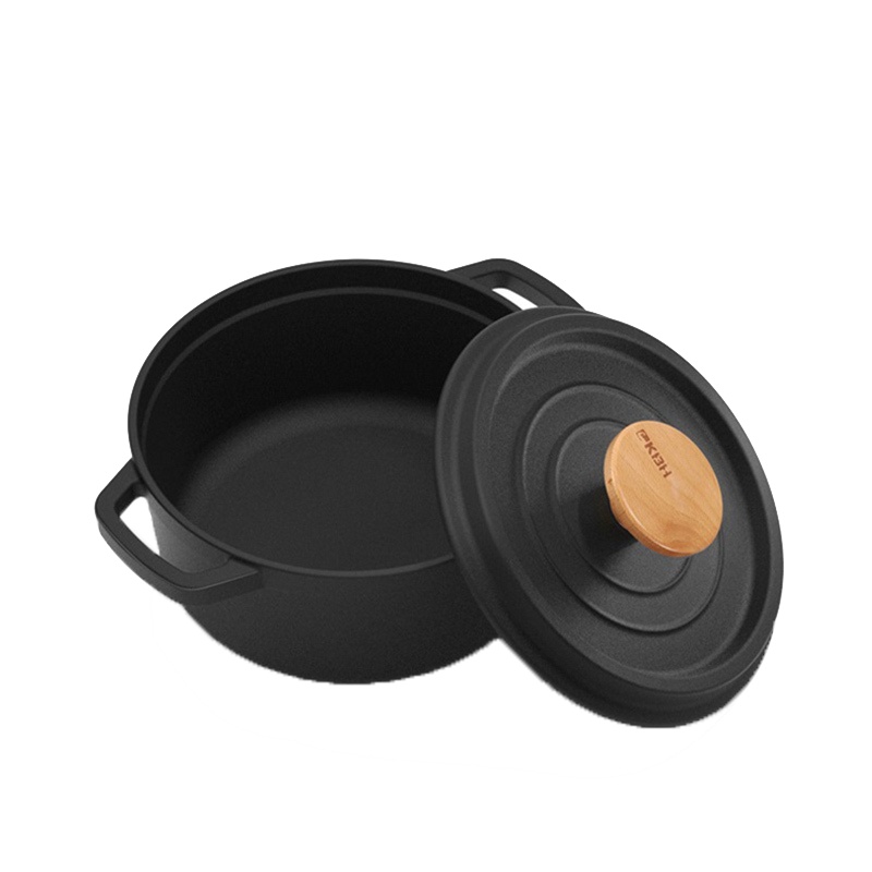 康巴赫欧式哑光珐琅铸铁(4L大容量)家用多层复合底汤锅24cm