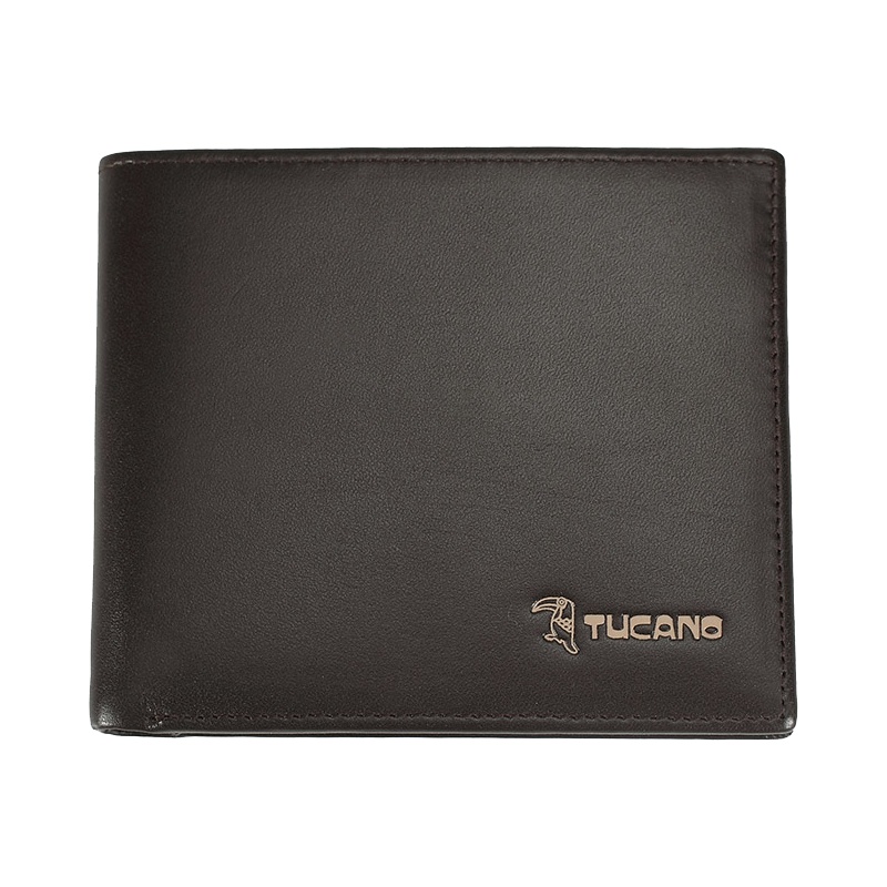 啄木鸟 男士钱包头层牛皮简约商务横款牛皮票夹 WAA0035A-88C0 啡色