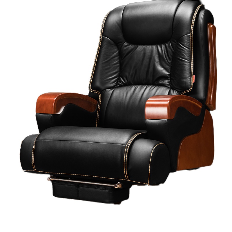 顶鸿DH-Y0678老板椅办公椅按摩可躺转椅家用电脑椅子牛皮大班椅总裁椅 头层牛皮+隔脚