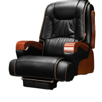 顶鸿DH-Y0678老板椅办公椅按摩可躺转椅家用电脑椅子牛皮大班椅总裁椅 头层牛皮+隔脚