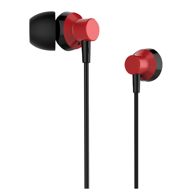REMAX 金属音乐通话耳机 3.5mm接口 小米 华为 手机可用 红色 耳机入耳式圆孔有线高音质苹果vivo华为 耳机