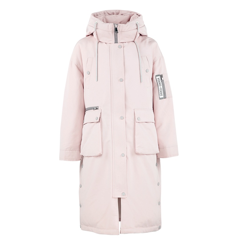 坦博尔派克羽绒服女装派克服新款工装羽绒服加厚冬装过膝白鸭绒外套TD19186