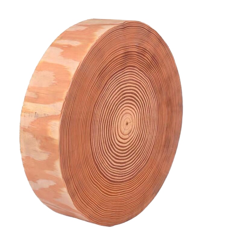 圆形加厚松木菜板实木家用砧板厨房切菜板剁肉板菜墩大骨头砧板 国泰家和 带手提加固钢圈38*8cm