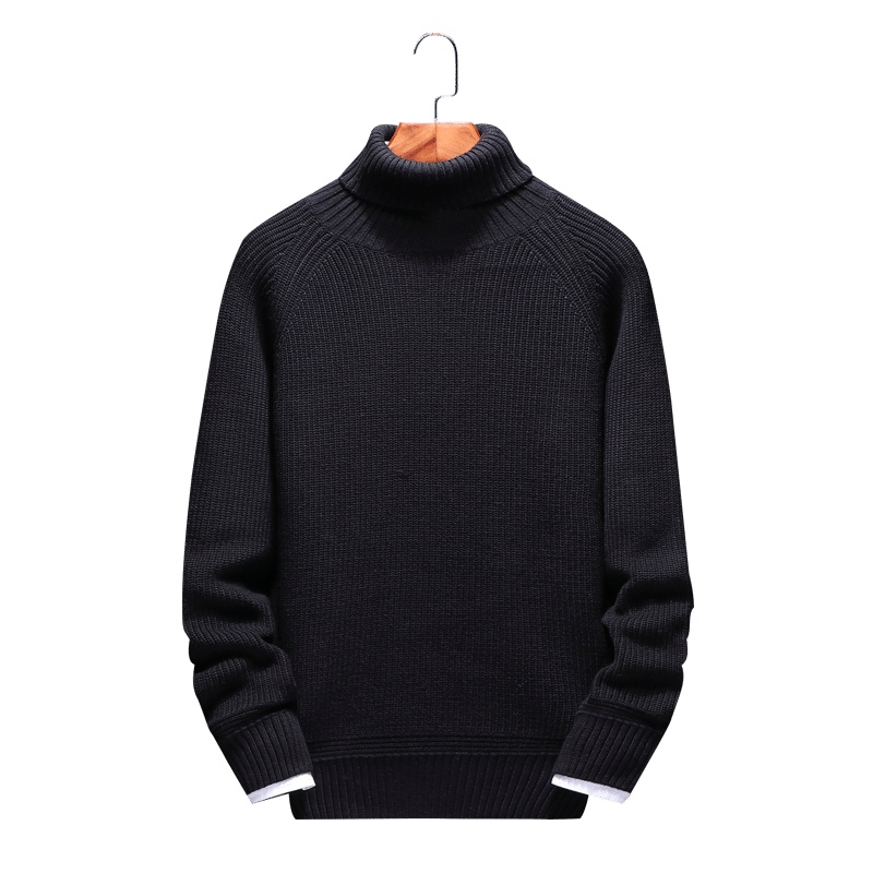 庄吉 2019新款春秋高领毛衣男韩版潮流新品时尚修身套头上衣JU-XH-181205
