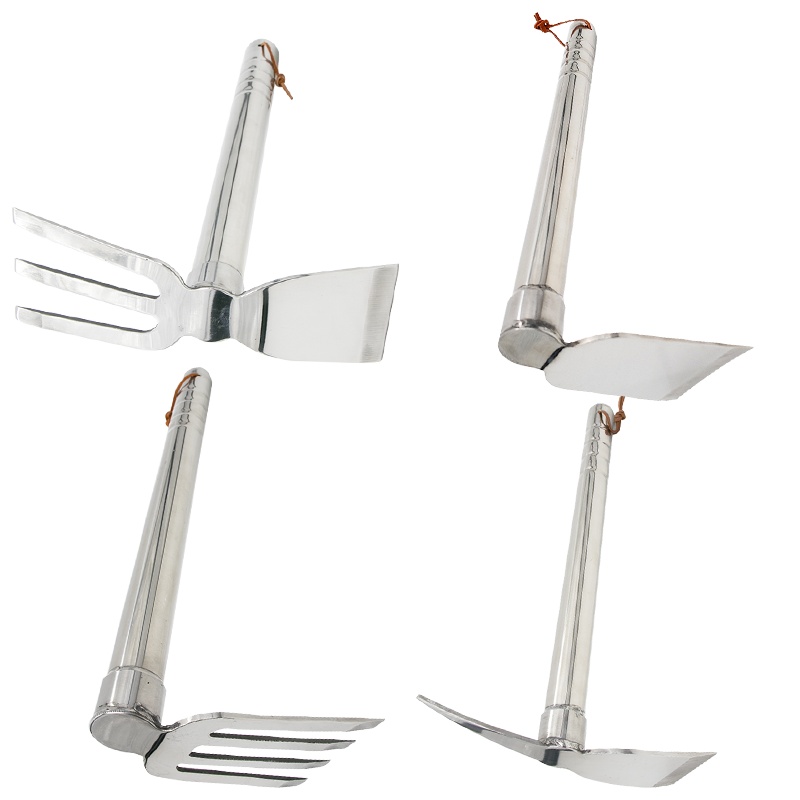 海斯迪克 gnjz-286 不锈钢锄头 家用园艺工具 洋镐小耙子锄头 不锈钢圆柄除草工具