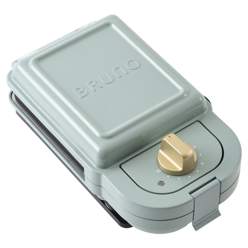 日本bruno莫斯哥蓝Mini轻食机早餐机家用多功能三明治华夫饼烤面包机标配(三明治盘x2)