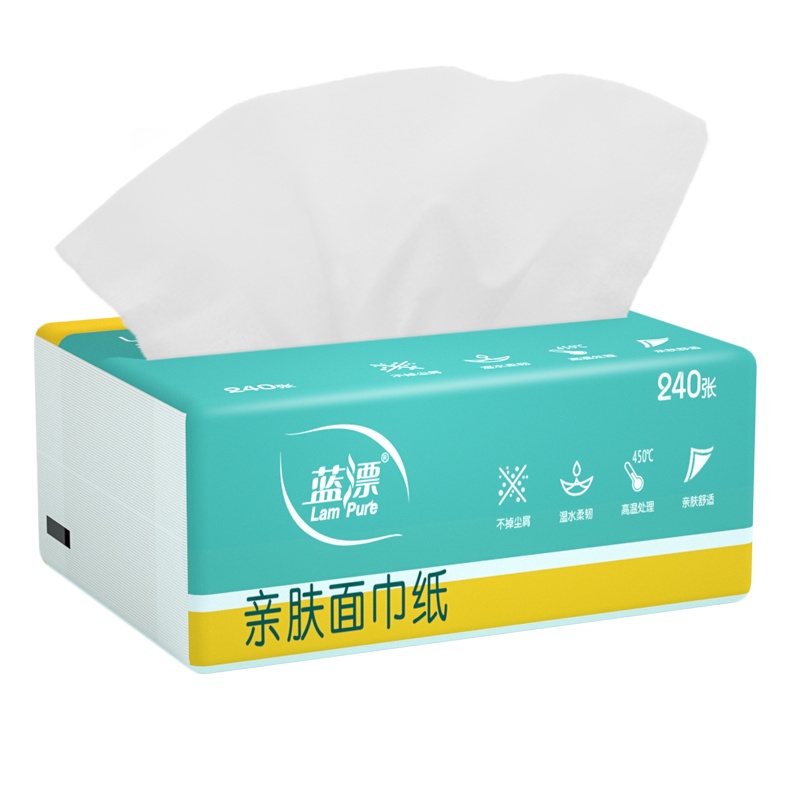 蓝漂 32包抽纸 4层便携白色餐巾纸整箱装
