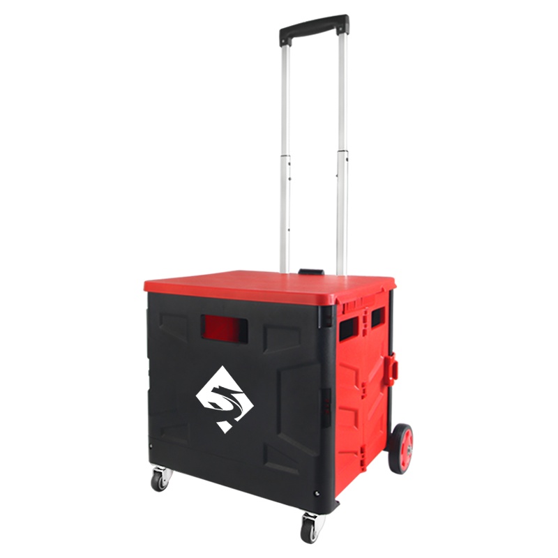 新越昌晖买菜车折叠购物车超市小推车手拉车铝合金家用手推车小拖车行李车拉杆车拉货车 红黑色 XYSL02