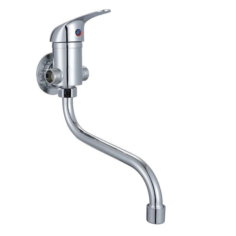 铜明装厨房冷热水龙头洗菜盆龙头小厨宝混水阀挂墙式水槽