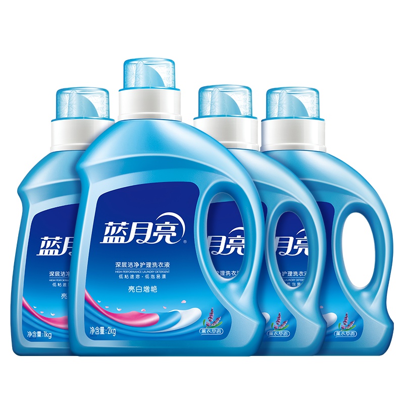 蓝月亮 洗衣液机洗3kg瓶+2kg瓶+1kg*2瓶精选大包装套装全瓶装薰衣草香亮白增艳