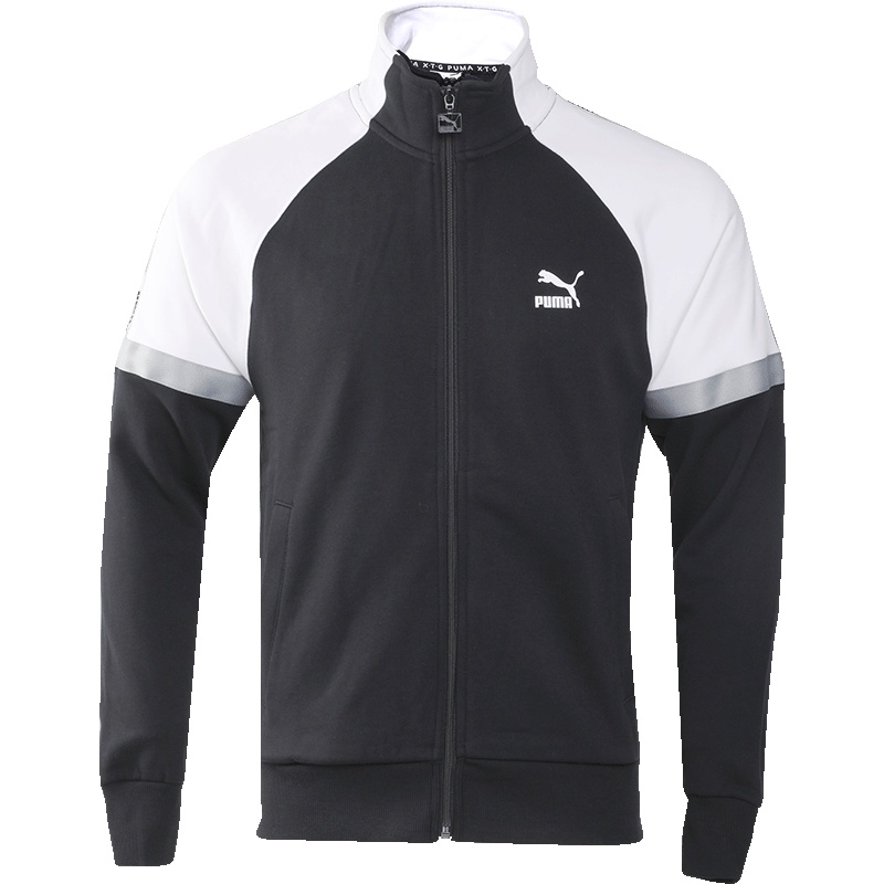 PUMA彪马 男子拼接拉链开衫立领外套 579024